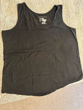 Just My Size Black Scoop Neck Tank Top